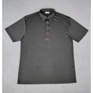 Collars and Co Men’s Dress Collar Polo Shirt Sz (XL) Black Short Sleeve Golf